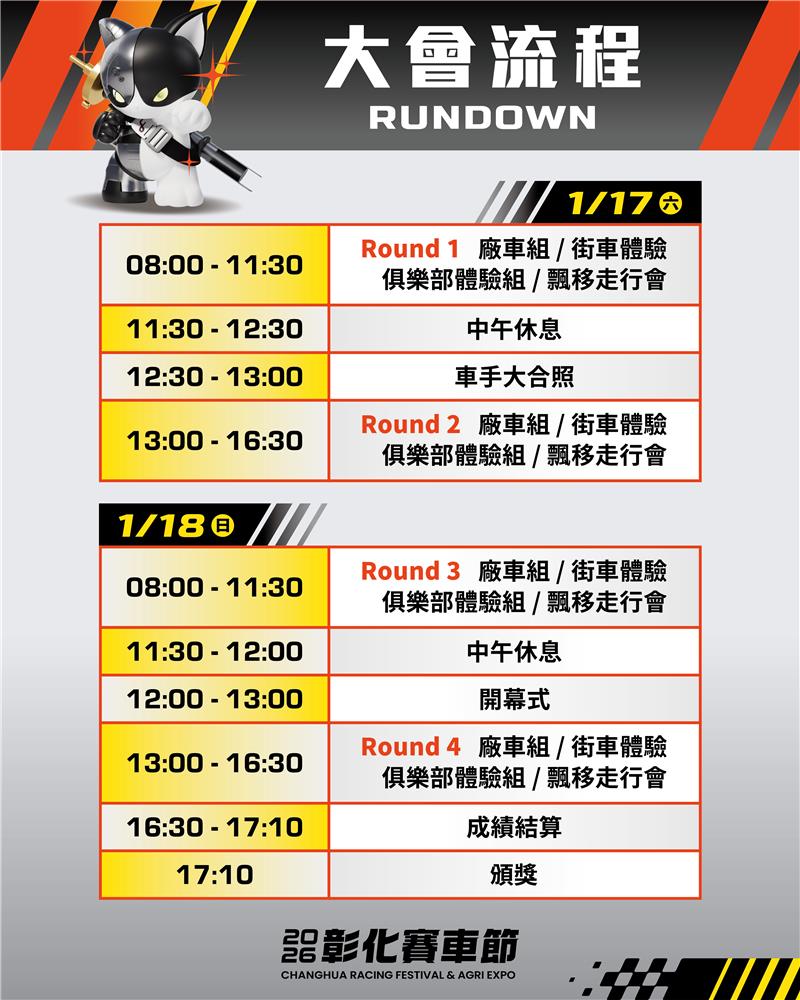 2026第五屆彰化國際賽車節 🏁 就在本週，全面開跑！