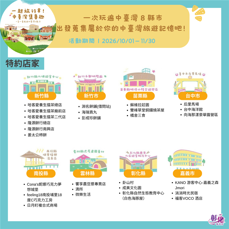 🗺️ 一起旅行8！中臺灣集章趣｜集章護照，出發蒐集屬於你的中臺灣旅遊記憶！✨
