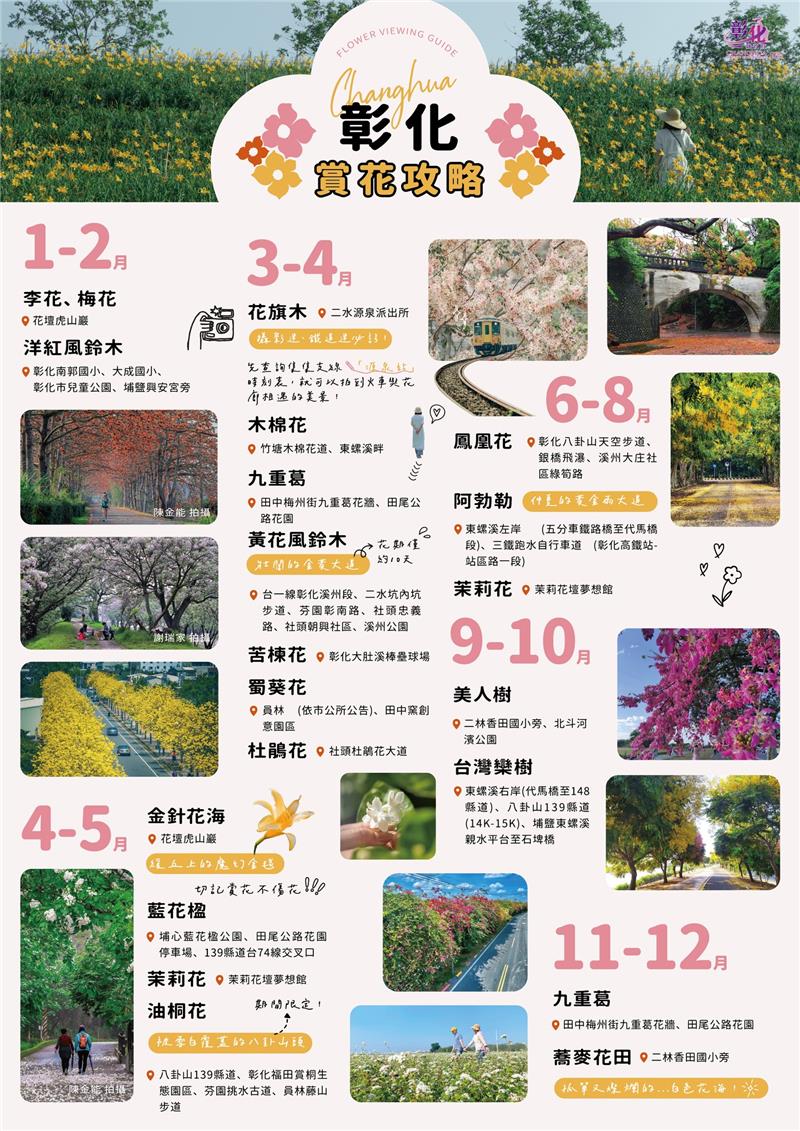 彰化・四季の花めぐりガイド ―彩り豊かな旅へ、いざ出発。