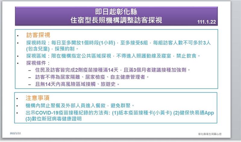 因应本土疫情升温，彰化县防疫加严措施说明