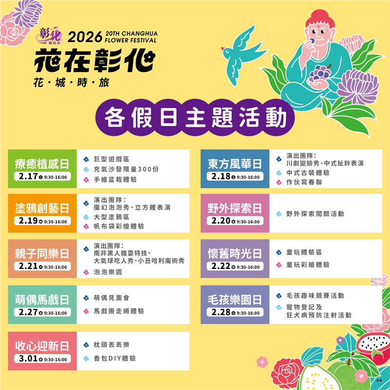 🌸【2026花在彰化·花城时旅】盛大登场🌸活动懒人包