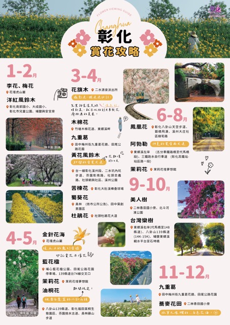 👉 彰化四季赏花攻略，准备好出发啰！ 🌸