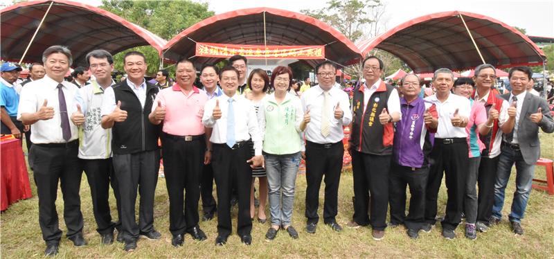 The groundbreaking on the hot spring camp site of the first leisure sports and ecological education center in Changhua County